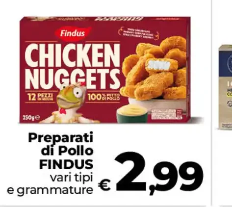 preparati di pollo findus