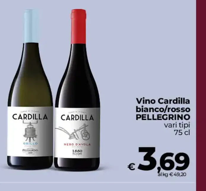 Vino Cardilla bianco/rosso Pellegrino