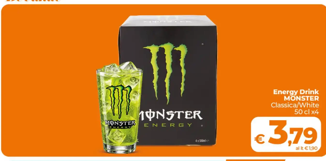 Energy Drink Monster Classica/White