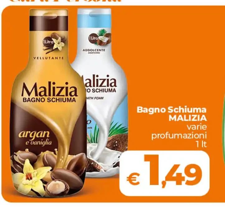 Bagno schiuma Malizia