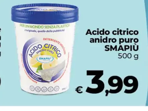 Acido citrico anidro puro Smapiu