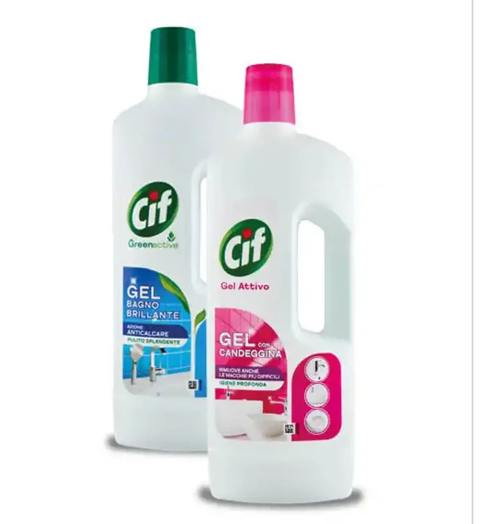 Gel bagno brillante con candeggina Cif