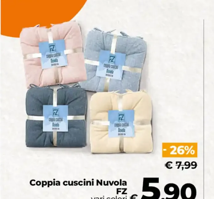 Coppia cuscini Nuvola