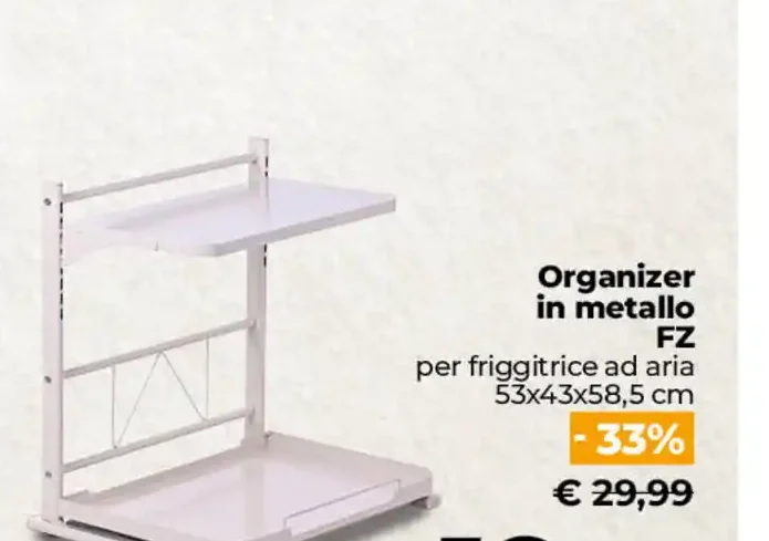 Organizer in metallo per friggitrice ad aria
