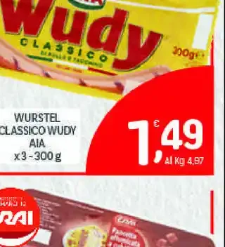 Wurstel classico Wudy AIA