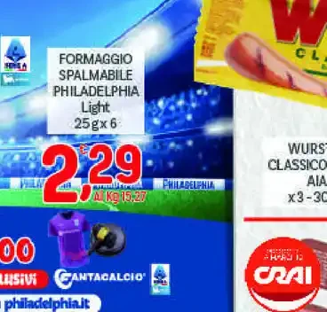 Formaggio spalmabile Philadelphia Light
