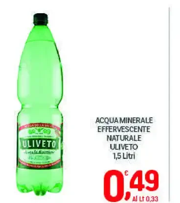 Acqua minerale effervescente naturale Uliveto