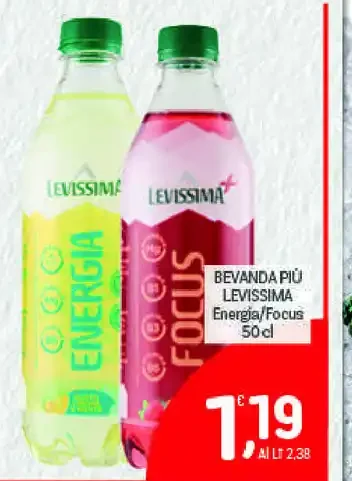 Bevanda più Levissima Energy/Focus