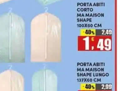Porta abiti corto
