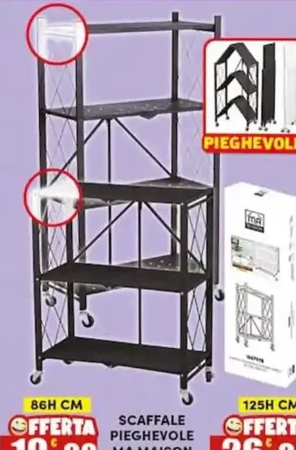 Scaffale pieghevole