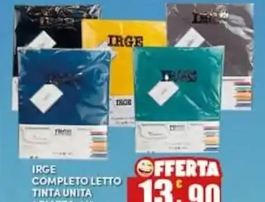 Completo letto tinta unita