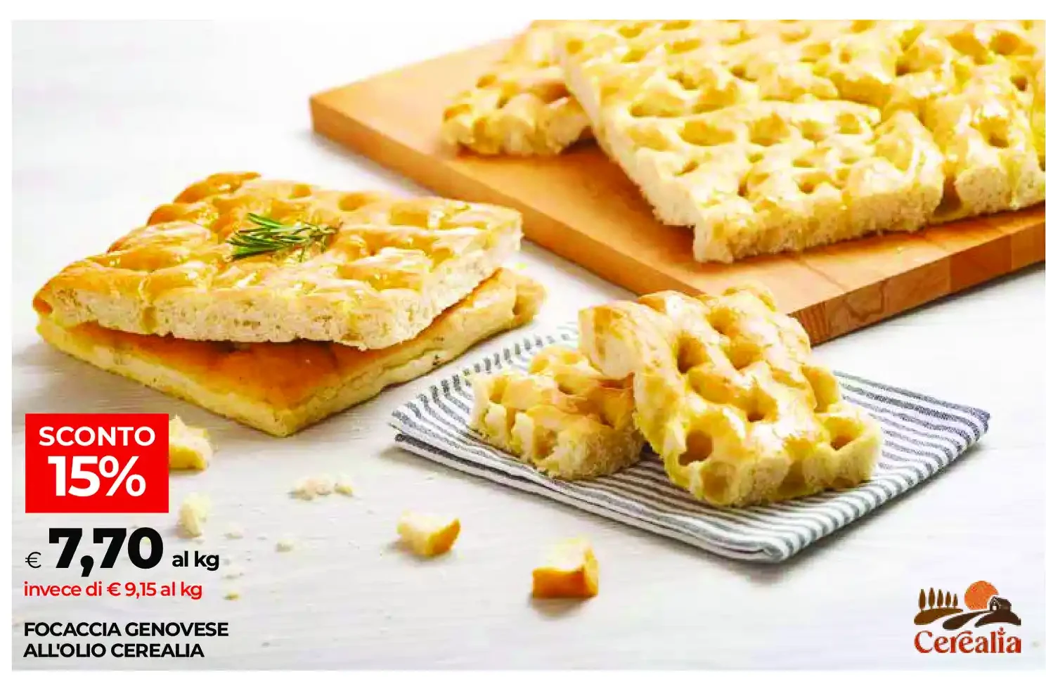 Focaccia genovese all'olio Cerealia
