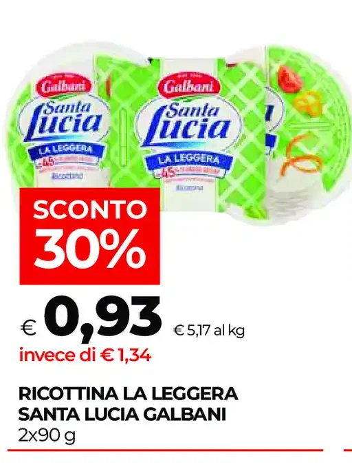 Ricottina La Leggera Santa Lucia Galbani