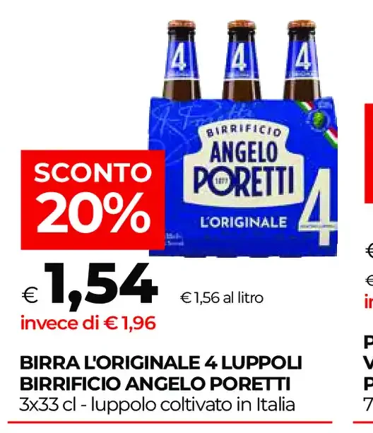 Birra L'Originale 4 Luppoli Birrificio Angelo Poretti