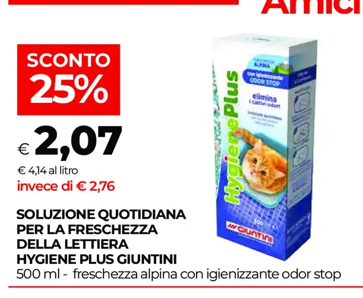 Soluzione quotidiana per lettiera Hygiene Plus Giuntini
