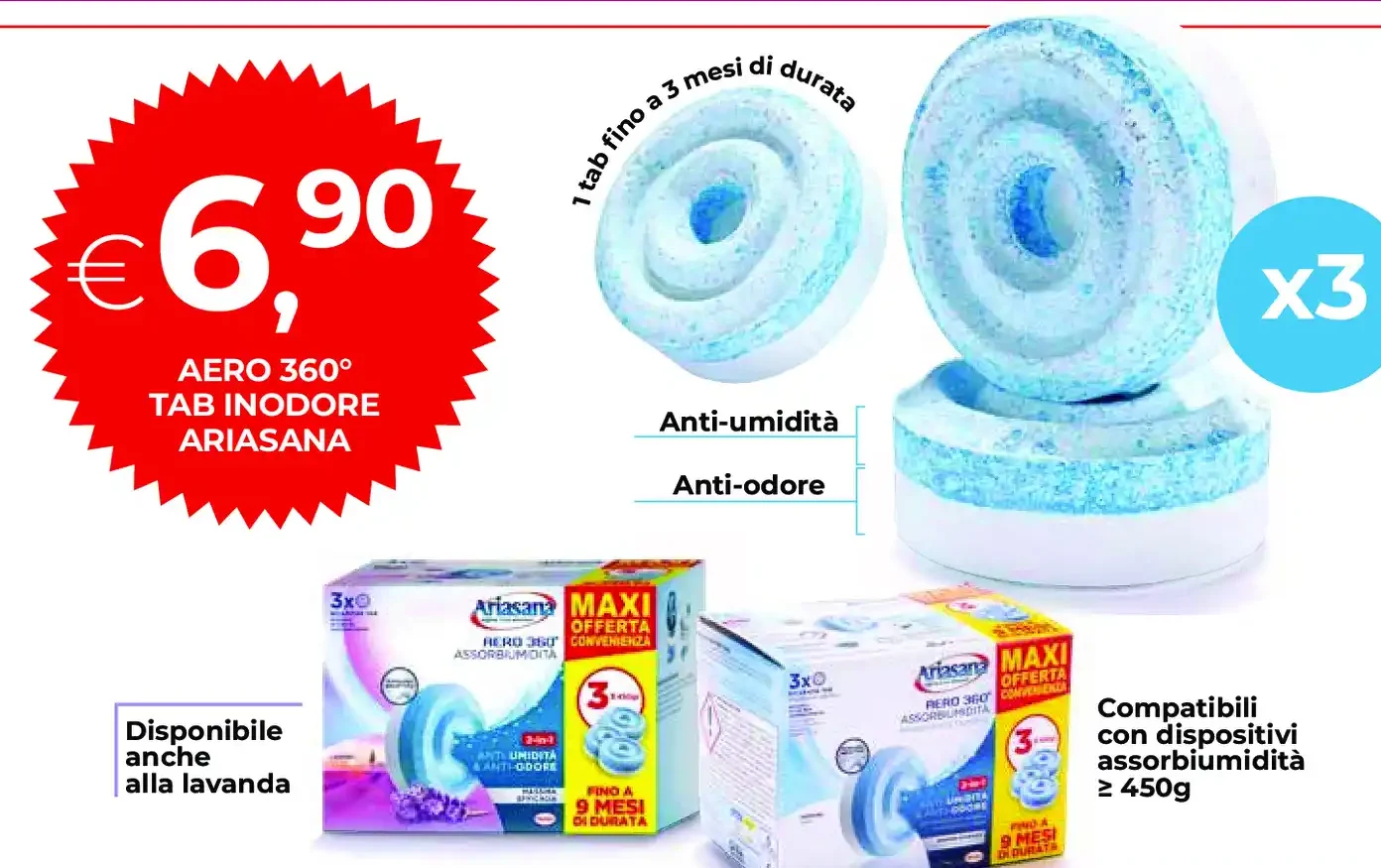 Aero 360° tab inodore Ariasana