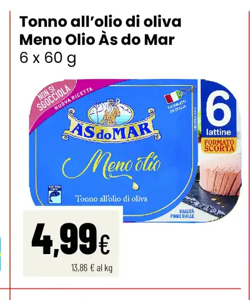 Tonno all'olio di oliva Meno Olio As do Mar