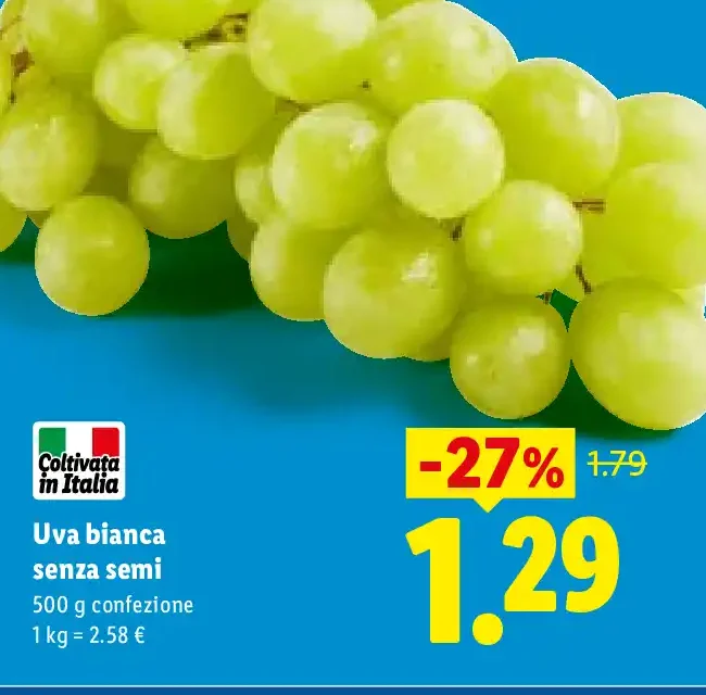 Uva bianca senza semi
