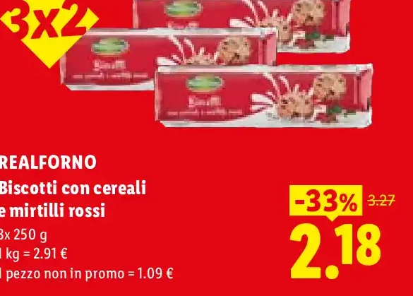 Biscotti con cereali e mirtilli rossi