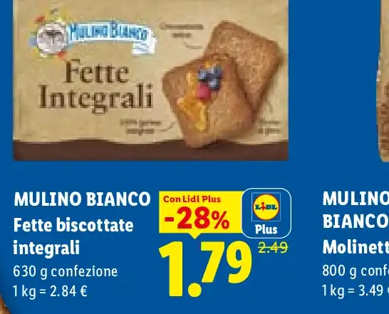 Fette biscottate integrali