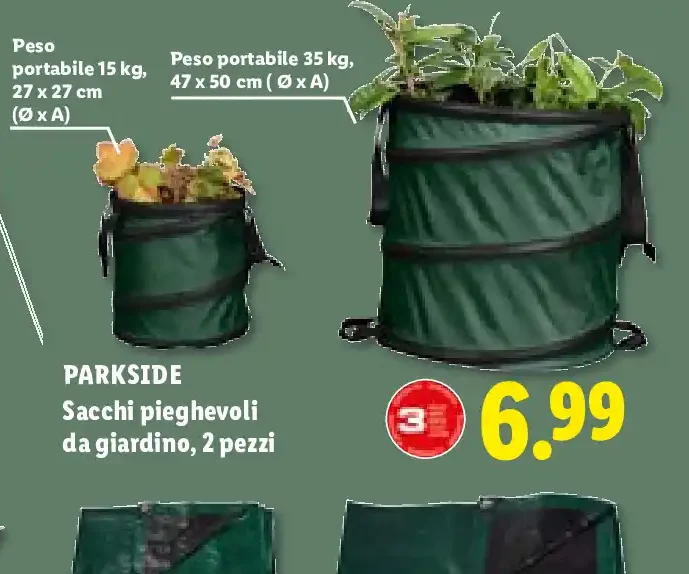 Sacchi pieghevoli da giardino