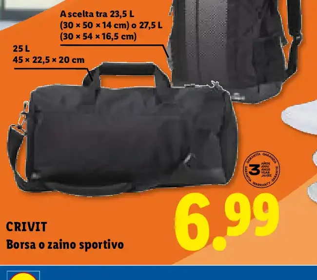 Borsa o zaino sportivo