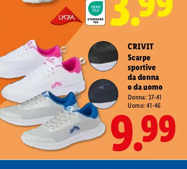 Scarpe sportive da donna o da uomo