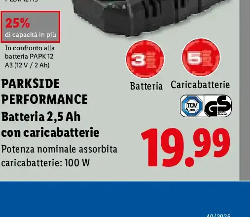 Batteria con caricabatterie