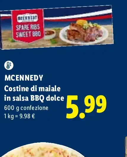 Costine di maiale in salsa BBQ dolce