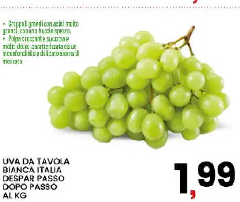 Uva da tavola bianca italiana