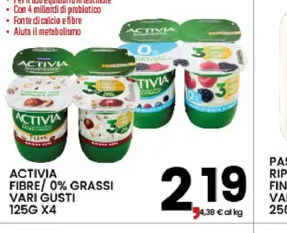 Activia fibre 0% grassi