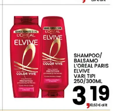 Shampoo/balsamo L'Oréal Paris Elvive