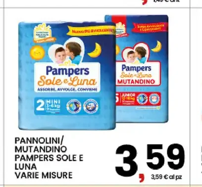 Pannolini mutandino Pampers Sole e Luna