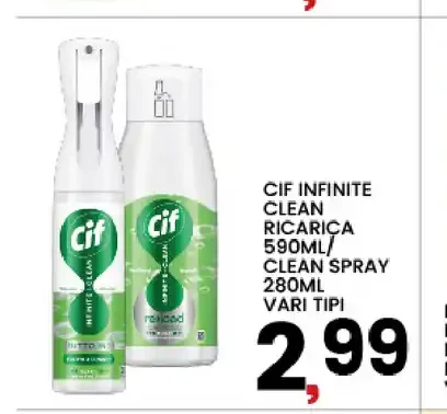 Cif Infinite Clean ricarica e spray