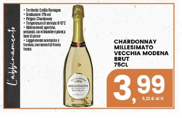Chardonnay millesimato Vecchia Modena brut