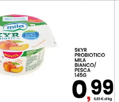 Skyr probiotico Mila bianco/pesca