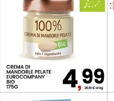 Crema di mandorle pelate Eurocompany bio