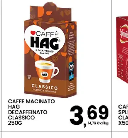 Caffè macinato Hag decaffeinato Classico
