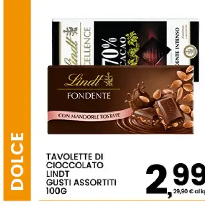 Tavolette di cioccolato Lindt gusti assortiti