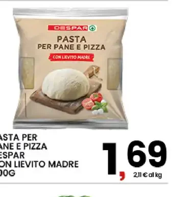 Pasta per pane e pizza Despar con lievito madre