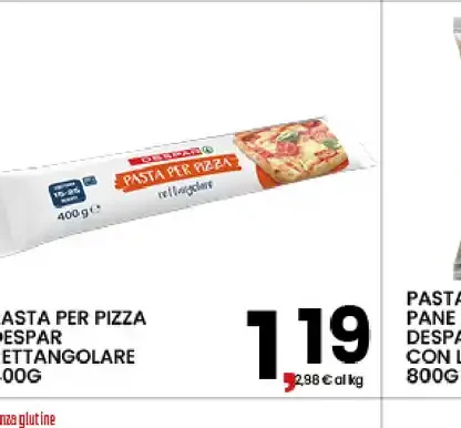 Pasta per pizza Despar rettangolare