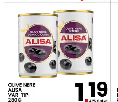 Olive nere Alisa vari tipi