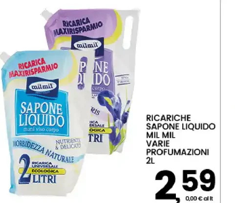 Ricariche sapone liquido Mil Mil