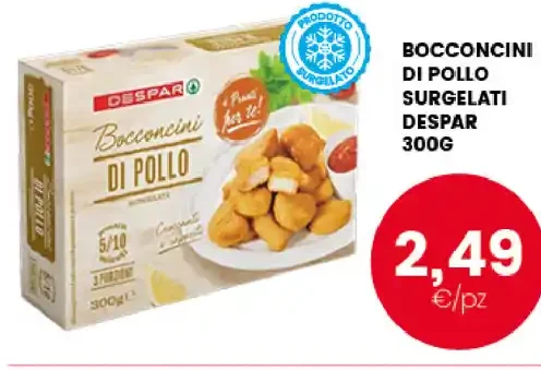 Bocconcini di pollo surgelati Despar