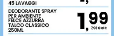 Deodorante spray per ambiente Felce Azzurra talco classico