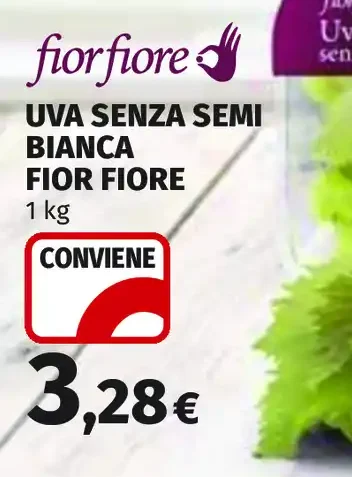 Uva senza semi bianca Fior Fiore