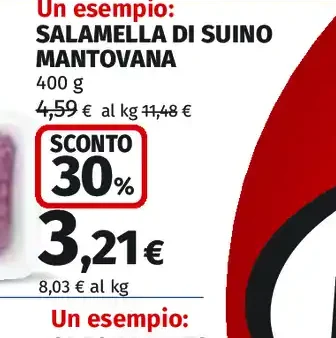 Salamella di suino mantovana