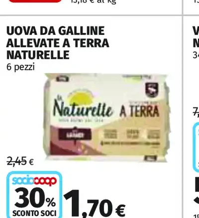 Uova da galline allevate a terra Naturélle