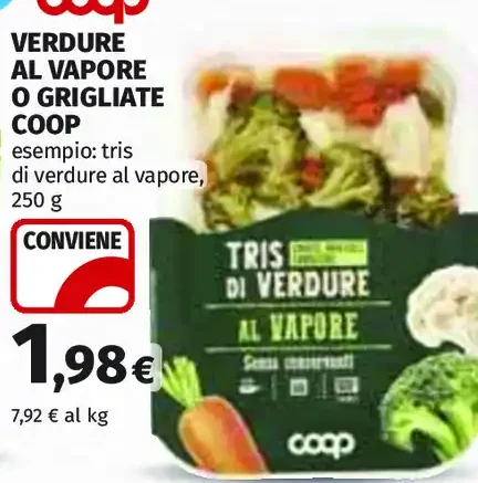 Tris di verdure al vapore Coop