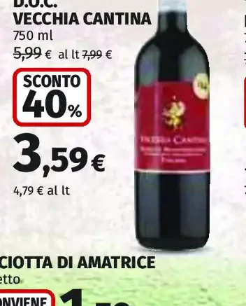 Vino Montepulciano D.O.C. Vecchia Cantina